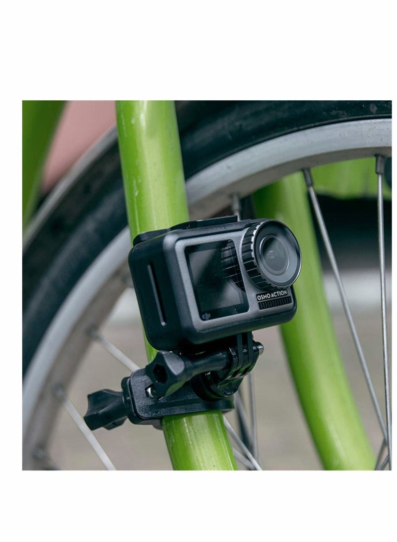 Y&D Bicycle Motorcycle Handlebar Mount Compatible with Gopro Hero 8/7/6/5 for DJI Xiao Yi Action Camera 360 Rotation Mount Holder Quick Release Non-slip Adapter Accessory(Black) - Image 5