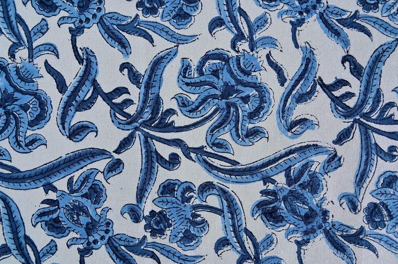 ATOSII Midnight Bloom Blue 100 Cotton Cloth Napkins Hand Block Floral Print Designer Table Linen Perfect for Dinners Weddings Cocktails Parties I 20 X 20 Inches I Set of 4 I - Image 4