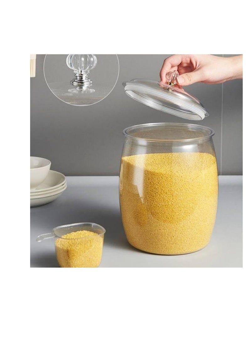 Shatterproof Acrylic Bean Storage Containers Set - 5 Pieces in Various Sizes with Spill-Proof Airtight Lids, in Stylish Sh Box