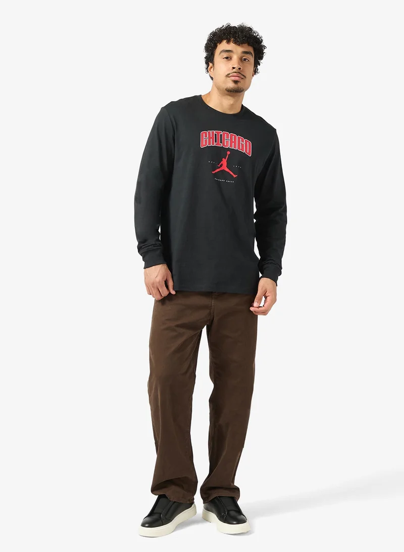 Nike  Nba Chicago Bulls Jordan Long Sleeve T-Shirt for Men | Best Price UAE