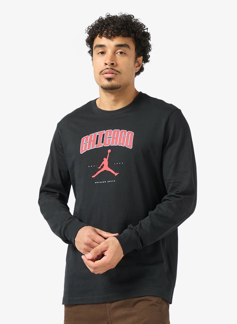 Nike Nba Chicago Bulls Jordan Long Sleeve T-Shirt - Image 1