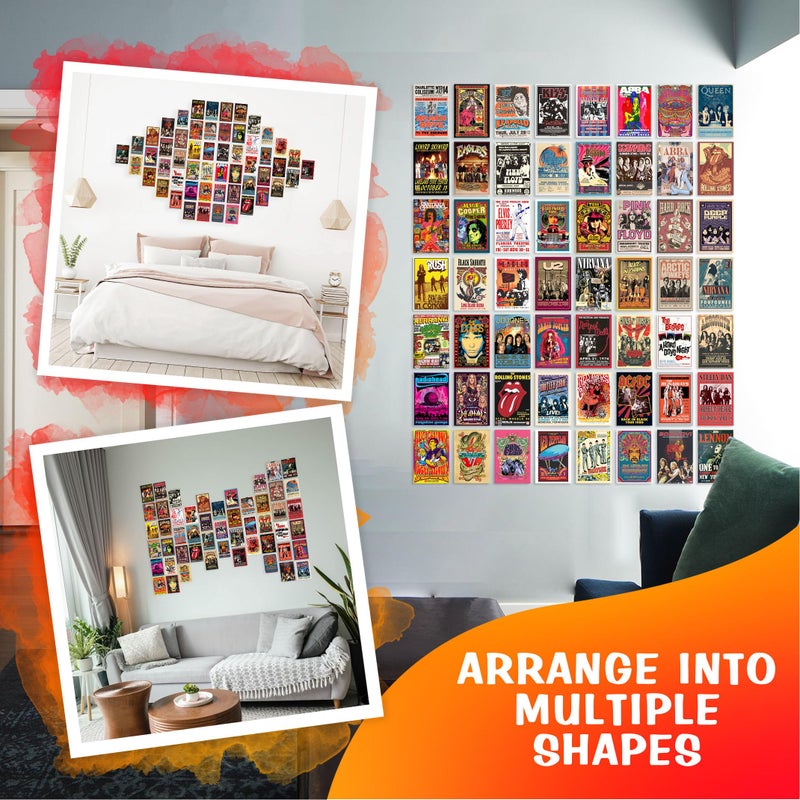 CodersParadise 56PCS Vintage Rock Band Posters Set â€“ Retro 70s 80s 90s Music Wall Art Prints, Classic Rock & Metal Concert Album Cover Collage for Bedroom, Living Room, Man Cave, Teen Room Decor (4x6 Inch) - Image 3