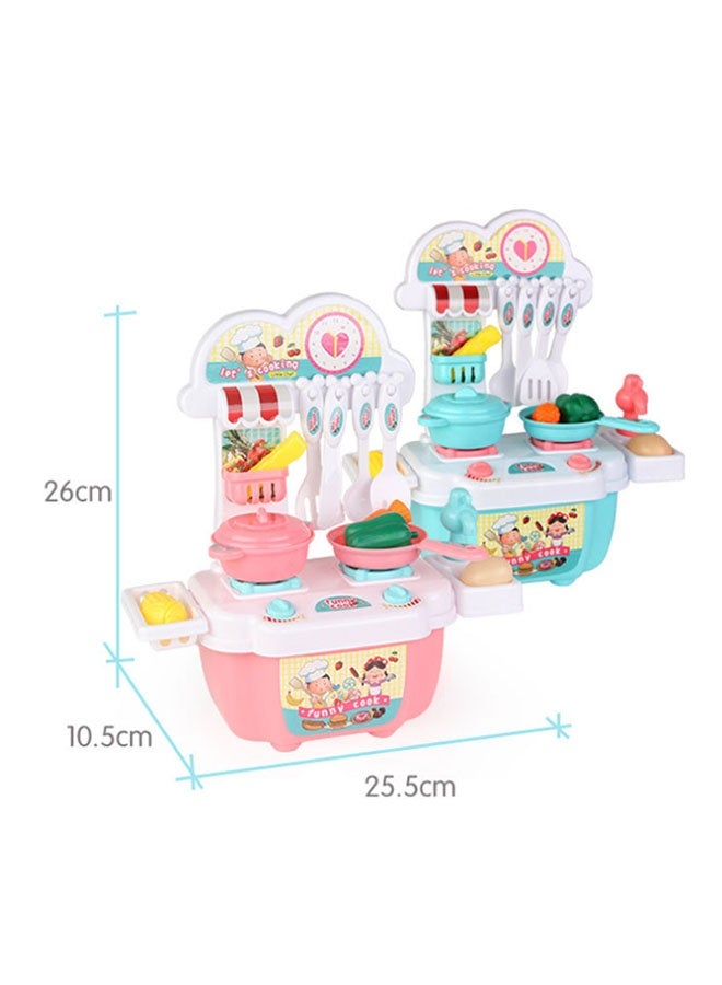 Kitchen Playset, 22PcsKid Play Kitchen Toy,Lightweight Pretend Kitchen Play Set with Play Sink,Toddler Kitchen Playset for Girls Boys ,Mini Kitchen Set for Real Cooking,Play Food Toy and Kitchen Accessories, Play House Toys Set,Mini Kitchen Playset Toy For 3 4 5 6 Years Old（Pink) - Image 2