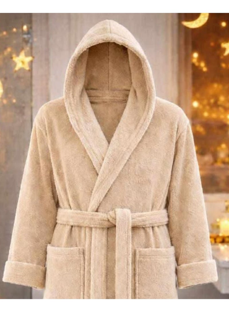 TM HOME Luxury Hotel Bathrobe – 100% Natural Cotton with Premium Plush Texture  – Ultra-Soft, Absorbent & Elegant Unisex Design - Image 2