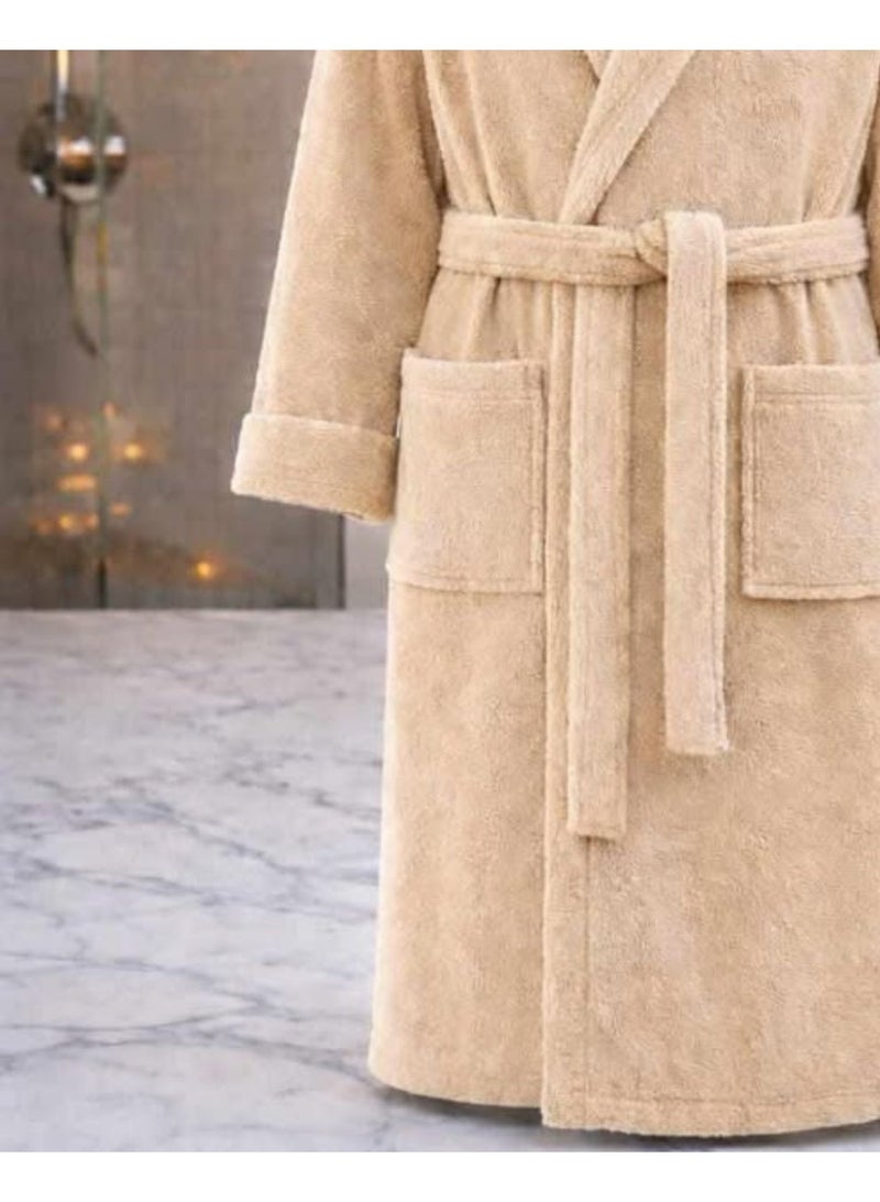 TM HOME Luxury Hotel Bathrobe – 100% Natural Cotton with Premium Plush Texture  – Ultra-Soft, Absorbent & Elegant Unisex Design - Image 3