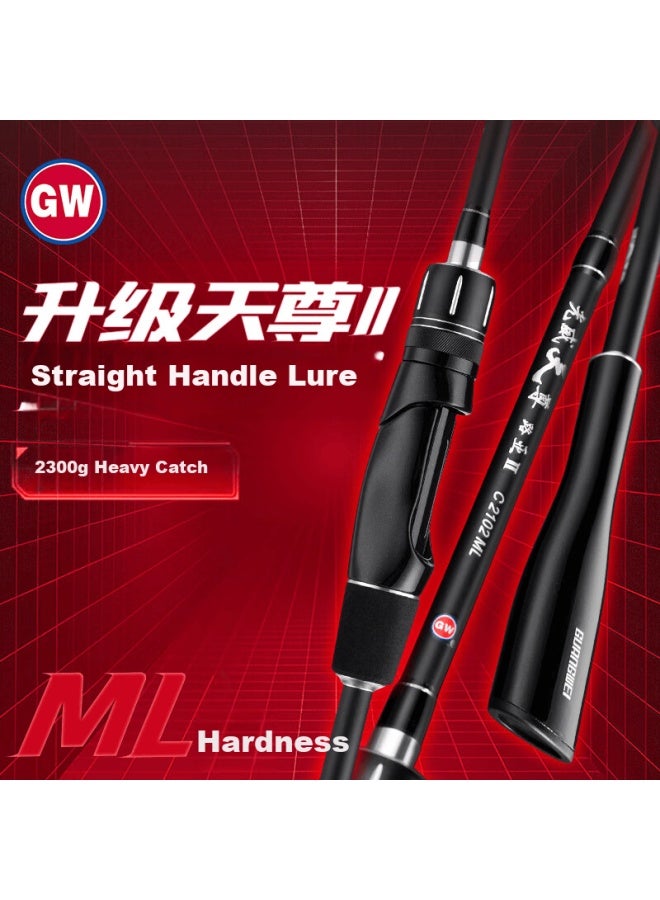 Gw 2.1m Tianzun Ii Straight Handle Rod Ml Action Versatile Bass Pike Whitebait Blackfish Fishing Rod - Image 1