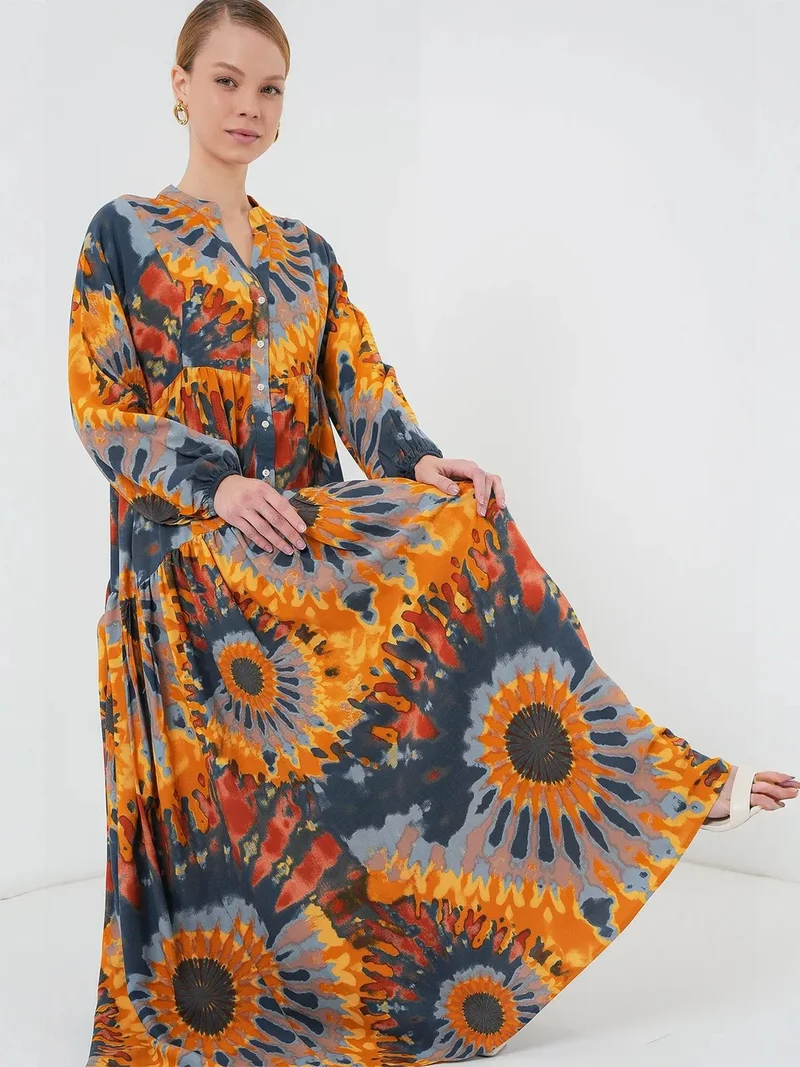 بيغ دارت BDART Printed V-Neck Maxi Dress
