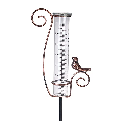 HOBYLUBY Rain Gauge Outdoor, 7 Inch Rain Gauges for Measuring Precipitation, Garden Yard Decor - Image 1