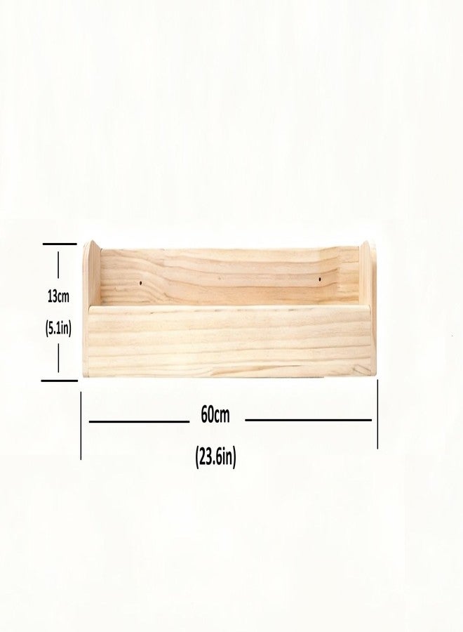Heehee Solid Wood Bookshelf Bookcase Book Shelf Organizer for Books, Toy Storage Bookshelf Rack Wall for Kids and Adults (1-Tier X 2 （60cm）) - Image 2