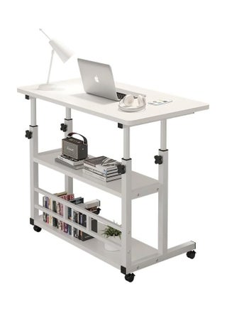 Standing Desk with Wheels, Mobile End Table Height Adjustable Bedside Table Laptop Rolling Cart C Shaped TV Tray with Storage Shelves for Sofa Couch - pzsku/ZA754E913C49F5479C564Z/45/_/1710486859/d2fbedbd-7734-4717-97b4-783e6070d8b9