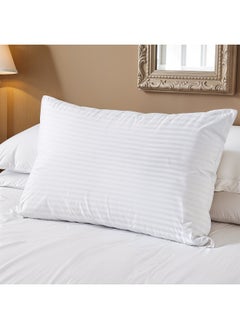 Extra Smooth Stripe Pillow Standard Size 50X70Cm /20''X 28'' Light Weight White Back Sleeper Hotel Quality Pillow