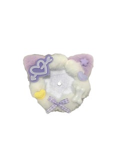 Cute Cat Ear Plush Badge Base 58mm Purple kitten [ready in stock first] individually packaged