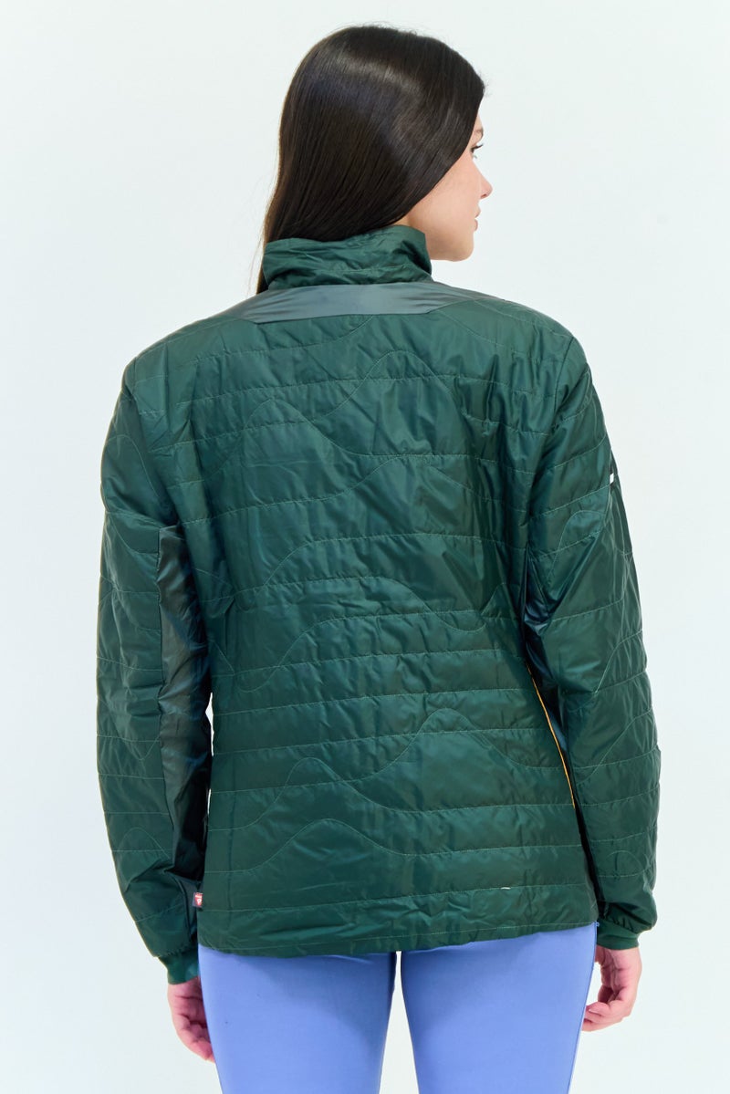 Hoka Women Sportswear Fit Long Sleeves Outdoor Jacket, Dark Green - Image 3