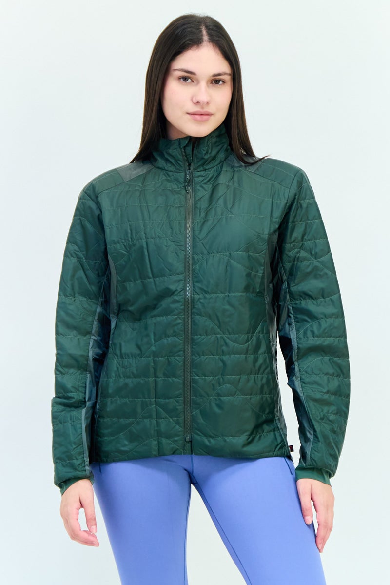 Hoka Women Sportswear Fit Long Sleeves Outdoor Jacket, Dark Green - Image 1