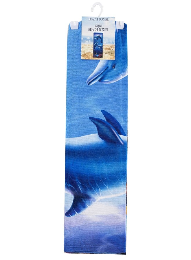 Northwest Classics Beach Towel, 30" x 60", Dolphin Play Design - Image 2