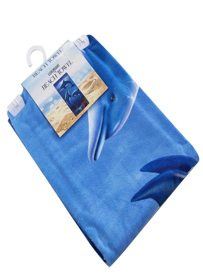 Northwest Classics Beach Towel, 30" x 60", Dolphin Play Design - Image 5