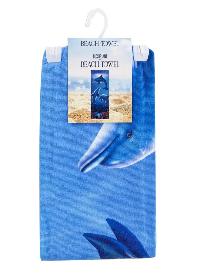 Northwest Classics Beach Towel, 30" x 60", Dolphin Play Design - Image 4