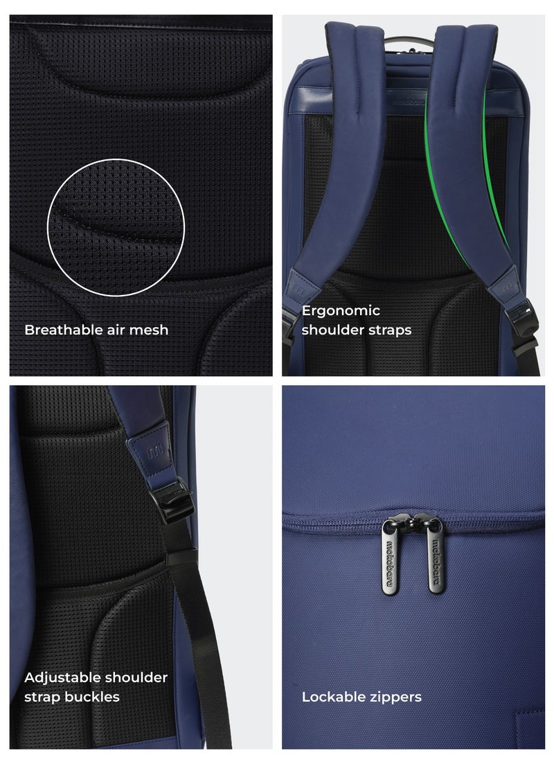 Mokobara MOKOBARA The Transit Backpack 2.0 Premium Nylon 15.6" 30L Unisex Laptop Bag with Luggage Sleeve (Blue)  - Image 5