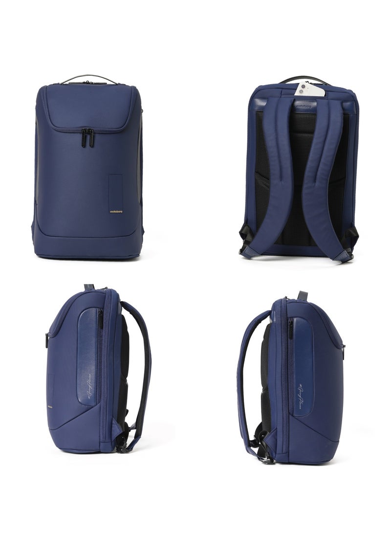 MOKOBARA The Transit Backpack 2.0 Premium Nylon 15.6" 30L Unisex Laptop Bag with Luggage Sleeve (Blue)