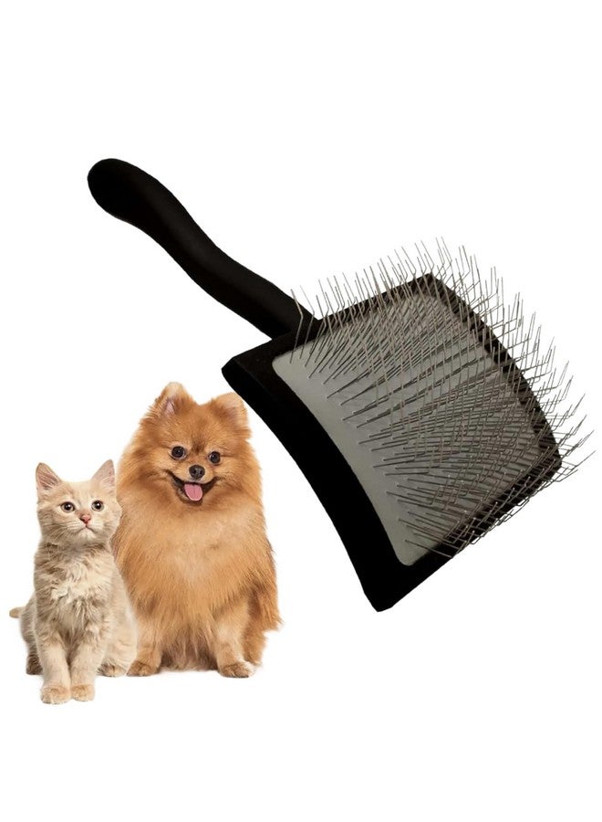 فرشاة خشبية طبيعية للعناية بالحيوانات الأليفة - دبابيس معدنية طويلة ناعمة للكلاب والقطط - Image 1
