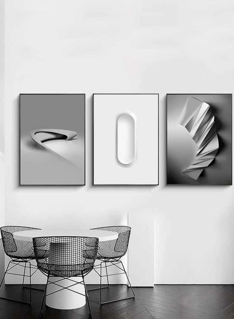 Merry Moments Modern Minimalist Abstract Canvas Paintings Sketch Poster Print Wall Art Pictures for Living Room Bedroom Home Decor with Black Frame 50X70Cm Type A  - Image 4