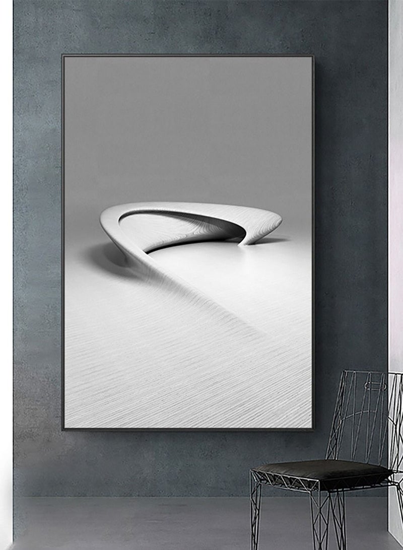 Merry Moments Modern Minimalist Abstract Canvas Paintings Sketch Poster Print Wall Art Pictures for Living Room Bedroom Home Decor with Black Frame 50X70Cm Type A  - Image 1