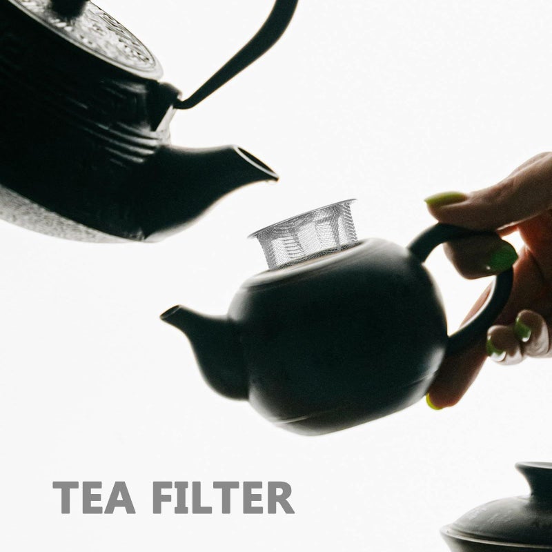 Stainless Steel Fine Mesh Tea Filter Infuser 4.92 Inch Diameter Loose Leaf Strainer - Image 5
