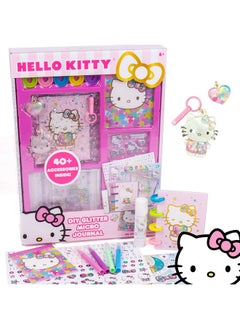 Hello Kitty Hello Kitty Diy Glitter Micro Journal By Horizon Group Usa 40+ Stationery Accessories Including Hello Kitty Stickers Surprise Keychain Interchangeable Binder Discs Squishy Glitter Cover & More  - Image 2