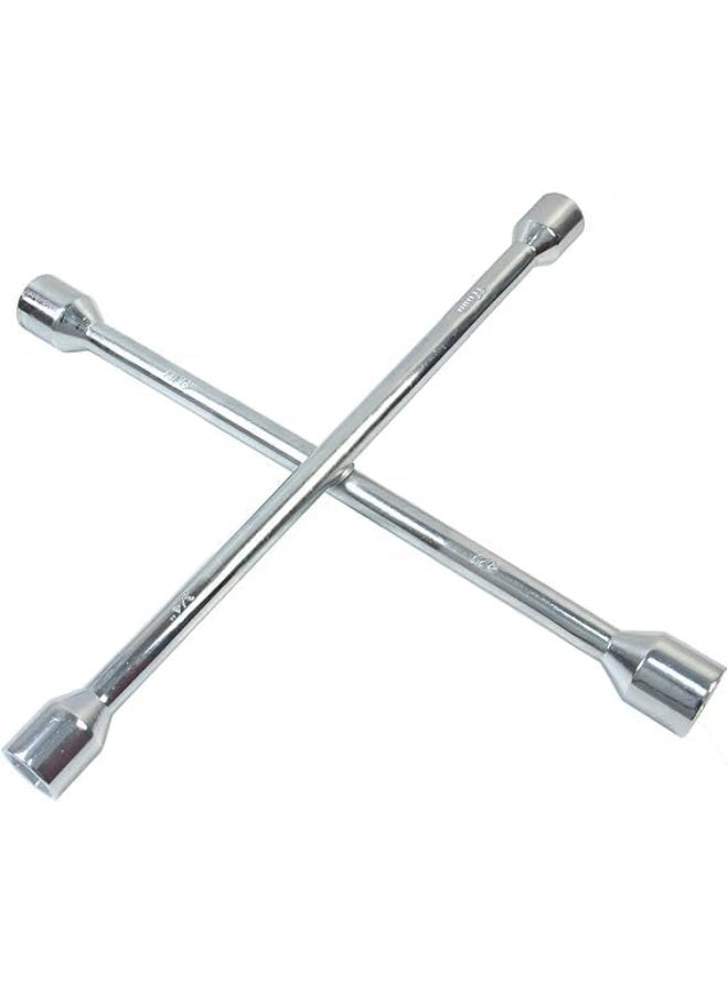 4‑Way Lightweight Car Tire Cross Wrench – Heavy Duty Wheel Lug Tool (17/19/21/23mm)4‑Way Lightweight Car Tire Cross Wrench – Heavy Duty Wheel Lug Tool (17/19/21/23mm) - Image 1