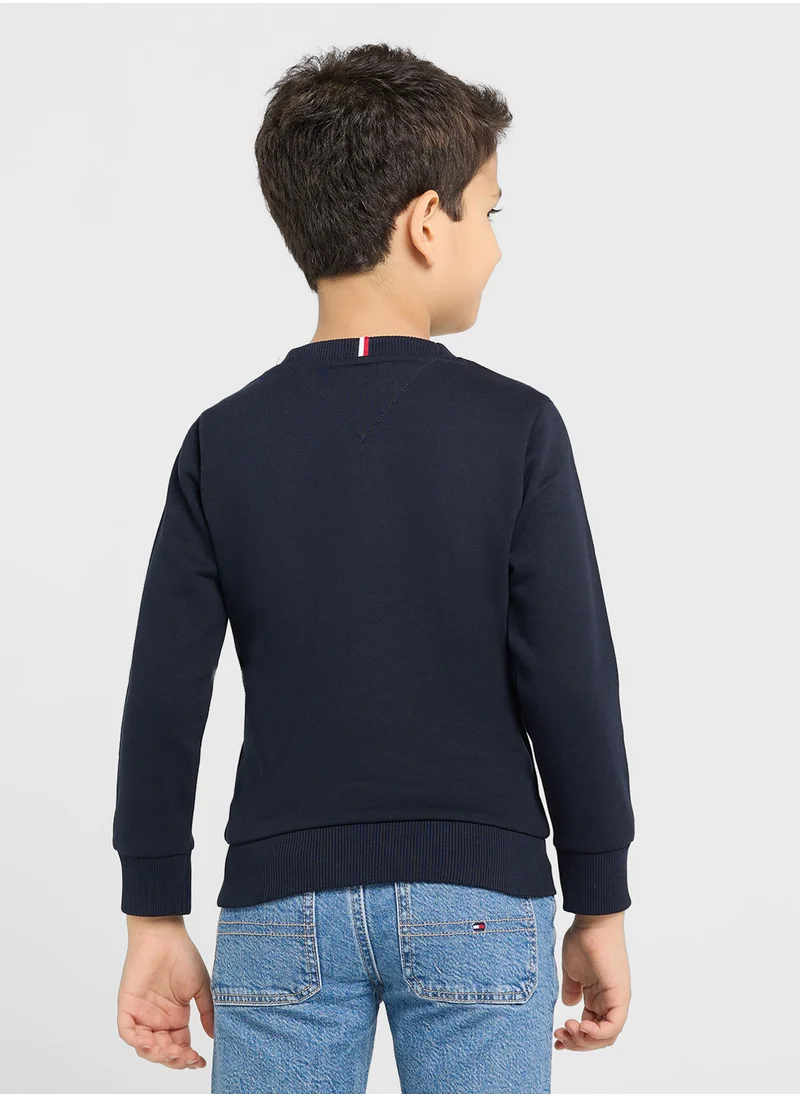 TOMMY HILFIGER MONOTYPE FLOCK REG SWEATSHIRT
