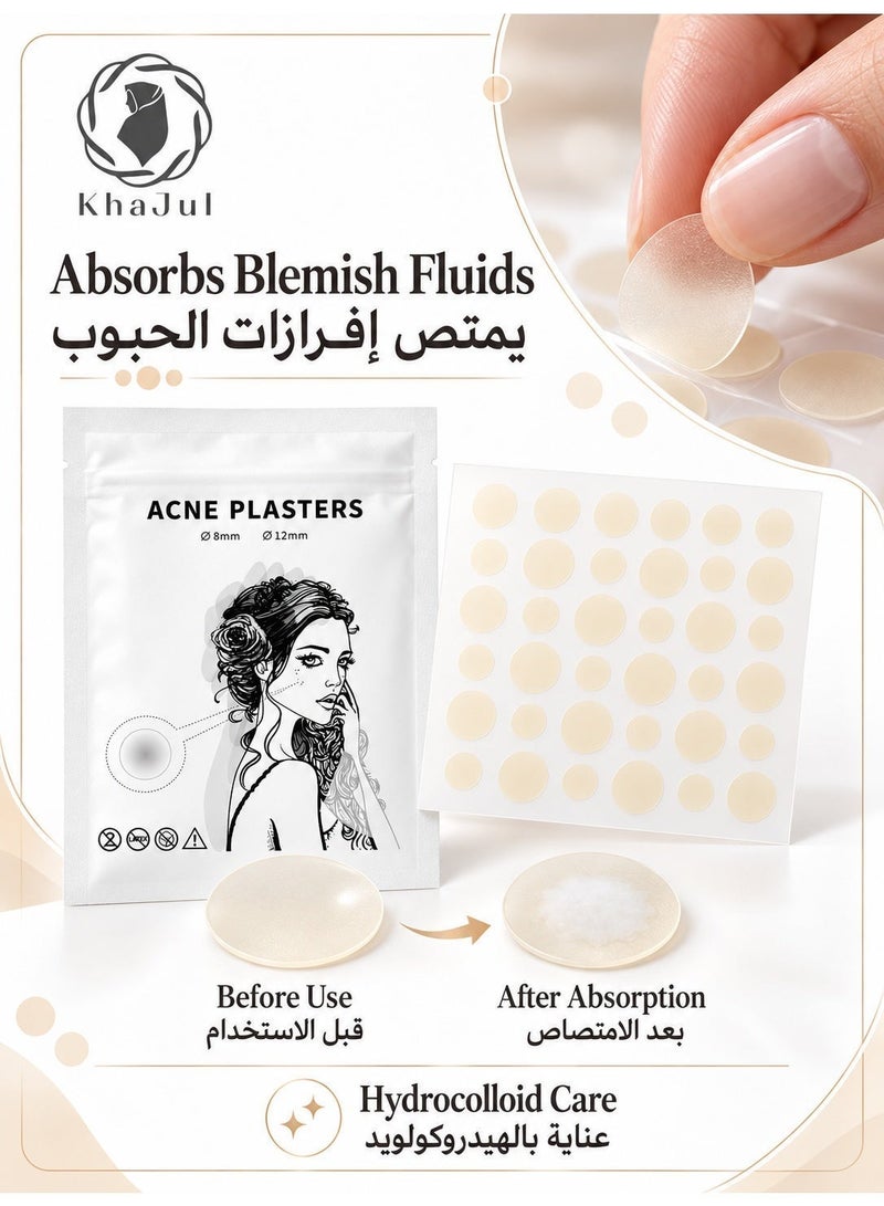 KHAJUL 36 Pcs Hydrocolloid Acne Patches, Invisible Pimple Spot Treatment Cover, Absorbing Blemish Patches for Face with 6-8 Hour Fast Healing, Clear Matte Finish, Daily Skincare for Women Men - Image 3