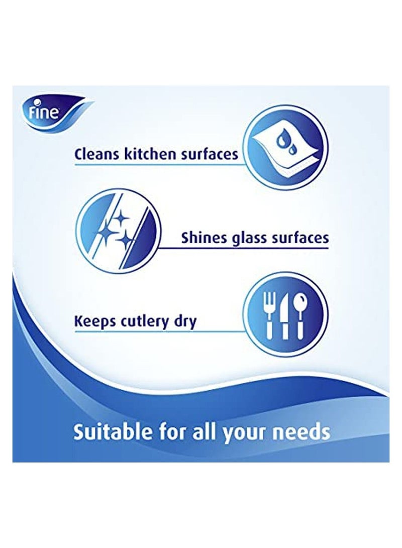 فاين منشفة معقمة مطوية 2X أكثر امتصاصًا 150 ورقة مكونة من 4 طبقات - Image 2