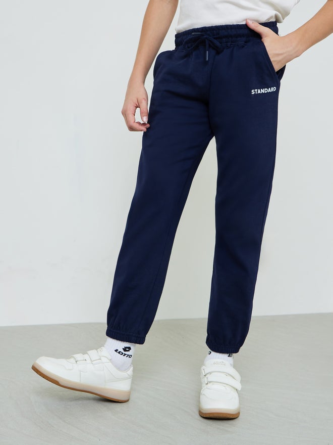 Styli Teen Boys Text Print Cuffed Joggers - Image 1