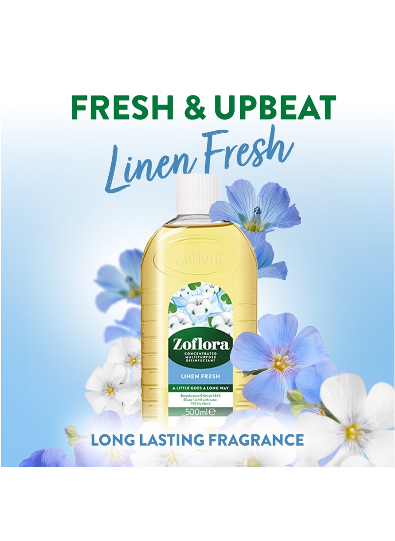 Zoflora Concentrated Multipurpose Disinfectant Linen Fresh 500ml  - Image 5