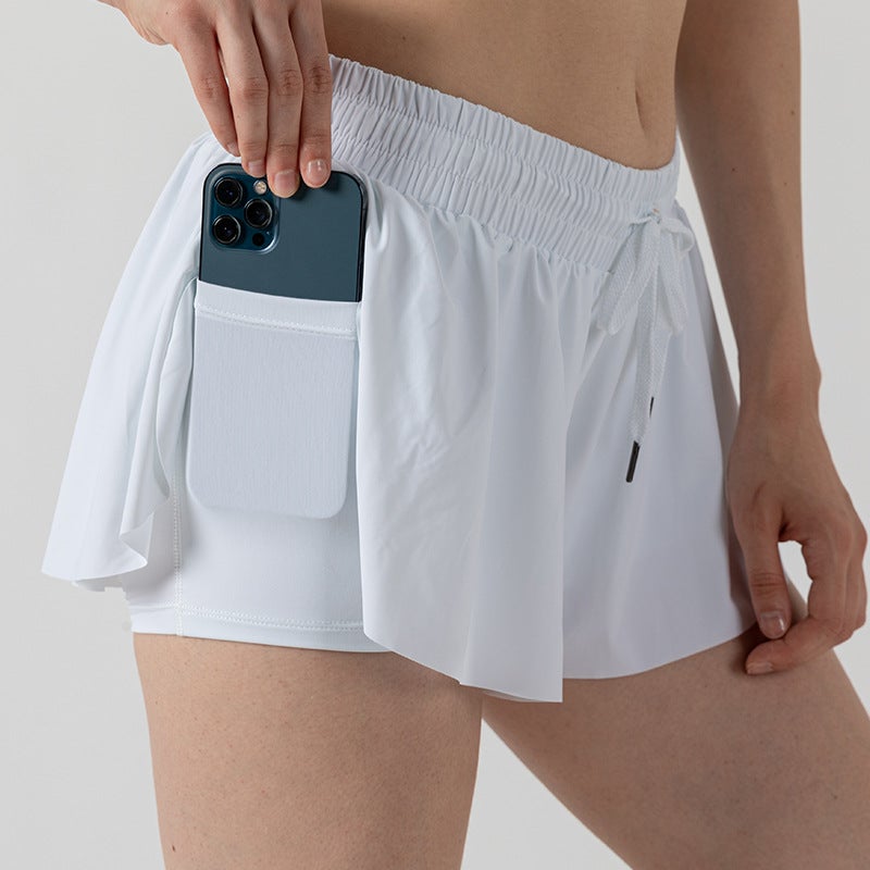 Generic 2024 New Womens Yoga Skirt Shorts with Pockets White skirt  - Image 1