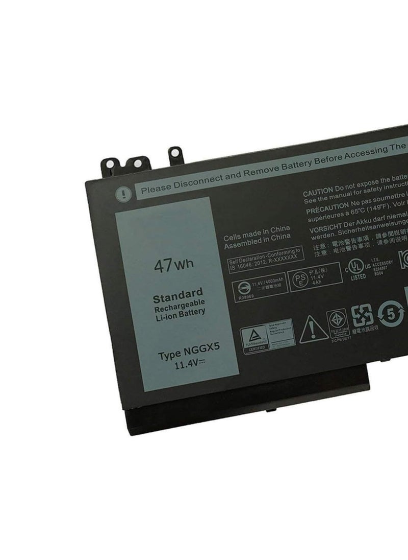 Zexen - NGGX5 Laptop Battery Compatible for Dell Latitude E5270 E5470 E5570 (P48F001) Precision M3510 Series Notebook JY8D6 954DF 0JY8D6 451-BBUM 451-BBUJ RDRH9 11.4V 47Wh 3-Cell - Image 1