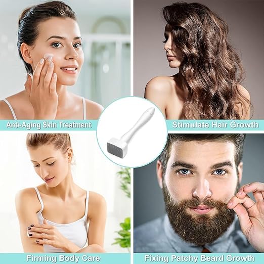 Bindex Derma Stamp Adjustable Pen 0mm 3mm100 A Titanium micro needles I Amazing Professional Microneedling Pen for Skin Repair Face Hair Beard Growth I Easy to use I Safe and Effective - Image 2