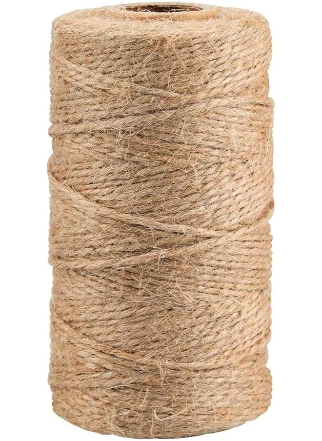 The Bros Jute Twine, 200M Garden String, 2MM Jute String, 3Ply Natural Garden Twine String, Jute Rope for DIY Arts Crafts, Floristry, Gift Wrapping, Decoration, Bundling, Gardening - Brown  - Image 1