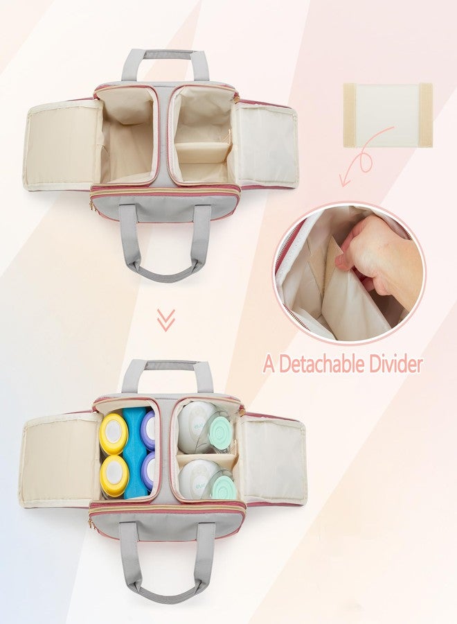 Damero حقيبة مضخة الثدي القابلة للارتداء داميرو متوافقة مع إلفي، ويللو، ومومكوزي، حقيبة للتنقل لمعظم مضخات ميدلا الإلكترونية، قطع المضخة وعبوة الثلج، تصميم براءة اختراع - Image 3