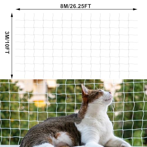 Azure Cantara Cat Balcony Net 10x26ft AntiFall Fence Net Dog Fence NetsSmall Patio for Apartment Balcony Protection for Balcony Window Stairs Netting - Image 3