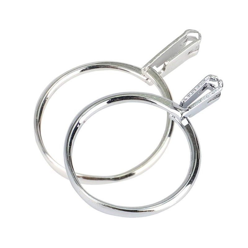 mollensiuer 2 Pieces Wedding Ring Tryon Tool Jewllers Display Ring Craft Tool Jewllers Gemstone or Diamond Spring Prong Claw Holder 2 Sizes Silver - Image 3