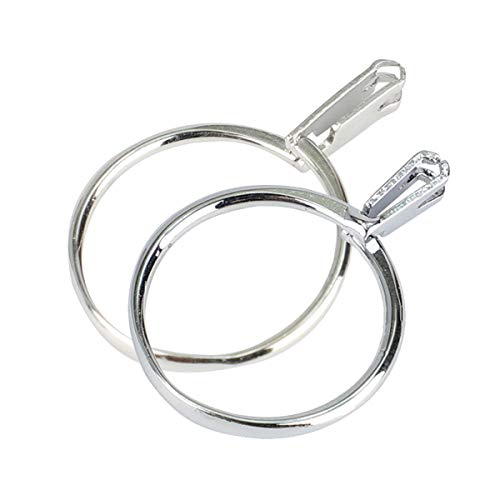 mollensiuer 2 Pieces Wedding Ring Tryon Tool Jewllers Display Ring Craft Tool Jewllers Gemstone or Diamond Spring Prong Claw Holder 2 Sizes Silver - Image 1