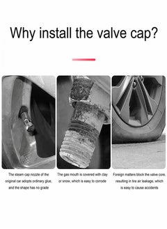 SYOSI 24PCS Car Valve Cap Tire Valve Stem Caps Noctilucous Illuminated Tire Air Caps Cover Auto Wheel Valve Stem Cap, Wheel Accessories, Universal Wheel Valve Caps for Car Truck Motorcycles Bike Tires (Red)  - Image 4