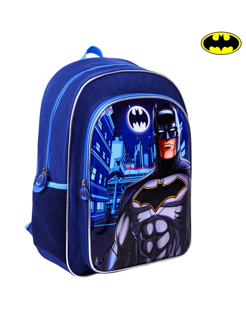 وارنر بروس Warner Bros. Batman Knight Hero 5In1 Backpack Set 18" I Backpack I Lunch Bag I Water Bottle I Pencil Case I Lunch Box I Packaging