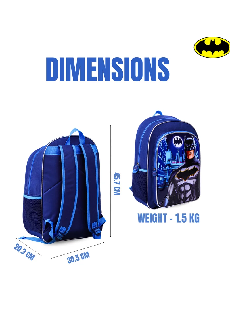 Warner Bros. Warner Bros. Batman Knight Hero 5In1 Backpack Set 18" I Backpack I Lunch Bag I Water Bottle I Pencil Case I Lunch Box I Packaging