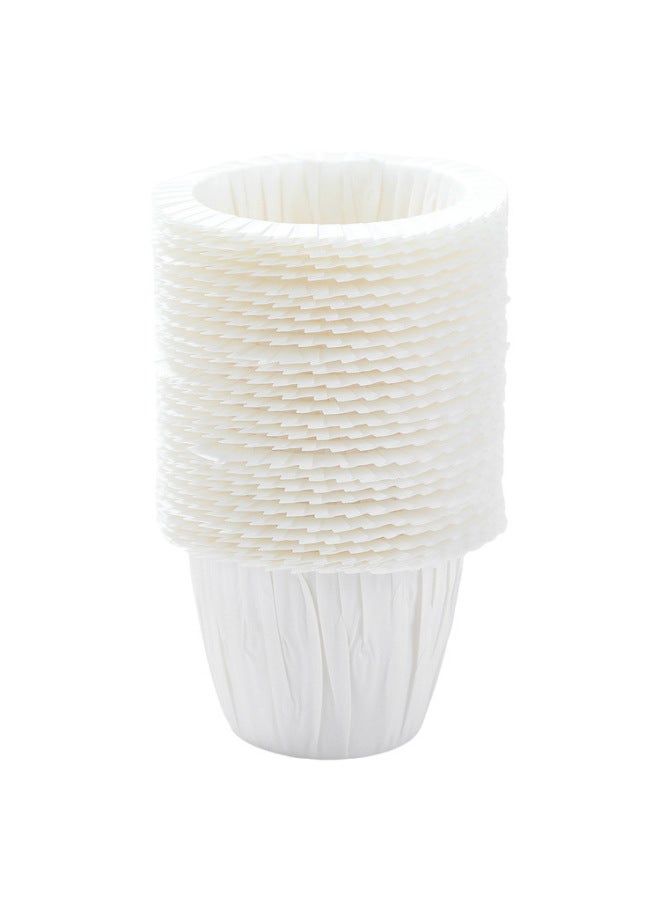 Tulip Paper Cup Baking Cake Holder Muffin Cup Flame Cup Oven High Temperature Resistant Muffin Oil-proof Paper Holder-Specifications:Straw Hat Paper Cup 30 White - Image 1