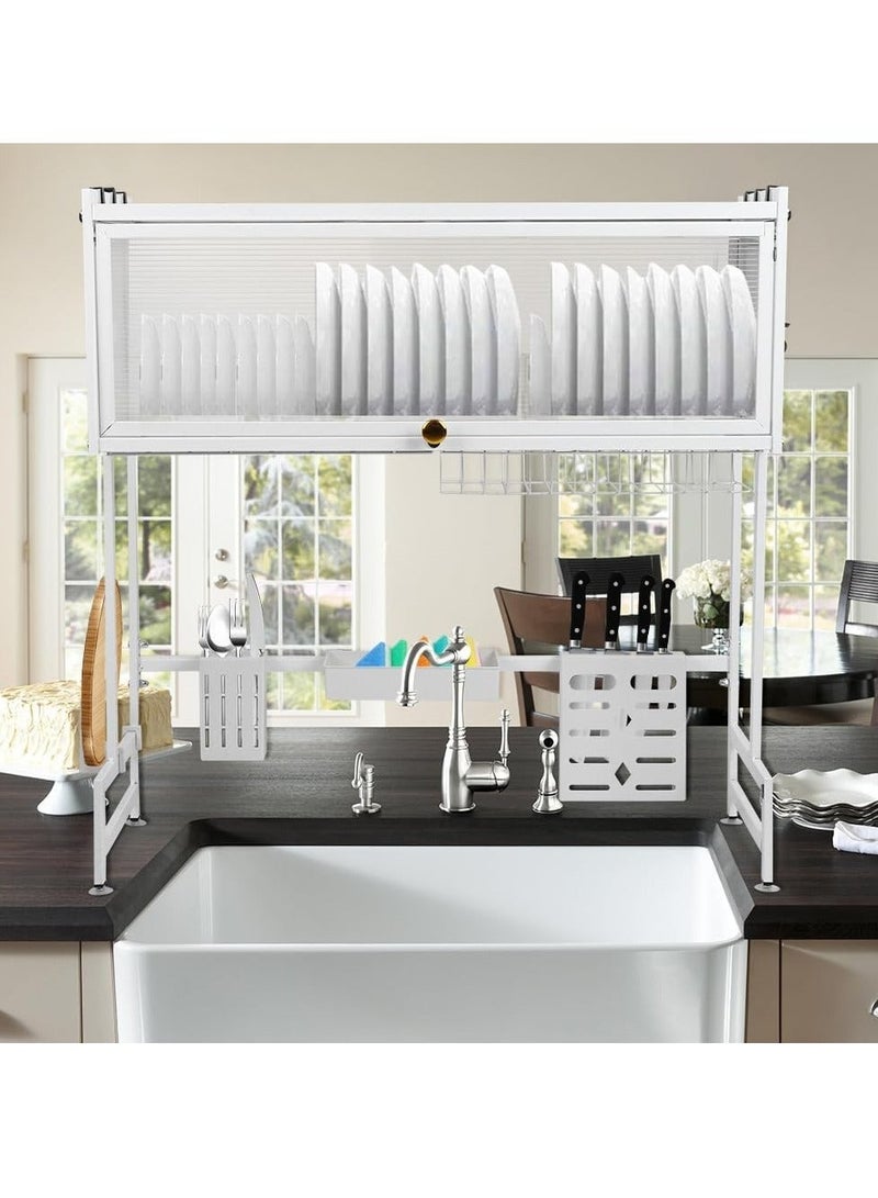 ليفي رف مطبخ من الفولاذ المقاوم للصدأ فوق الحوض - رف مطبخ فوق الغسالة - منظم رف تجفيف الأطباق مع تخزين الأواني والأطباق | رف مطبخ ستانلس ستيل، منظم أدوات المطبخ، رف تجفيف الصحون، رف صحون، حامل صحون، مجفف الصحون، رف تجفيف لاسلكي - رف حوض للمطبخ، رف أطباق للكونترتوب وتخزين المنزل - Image 3