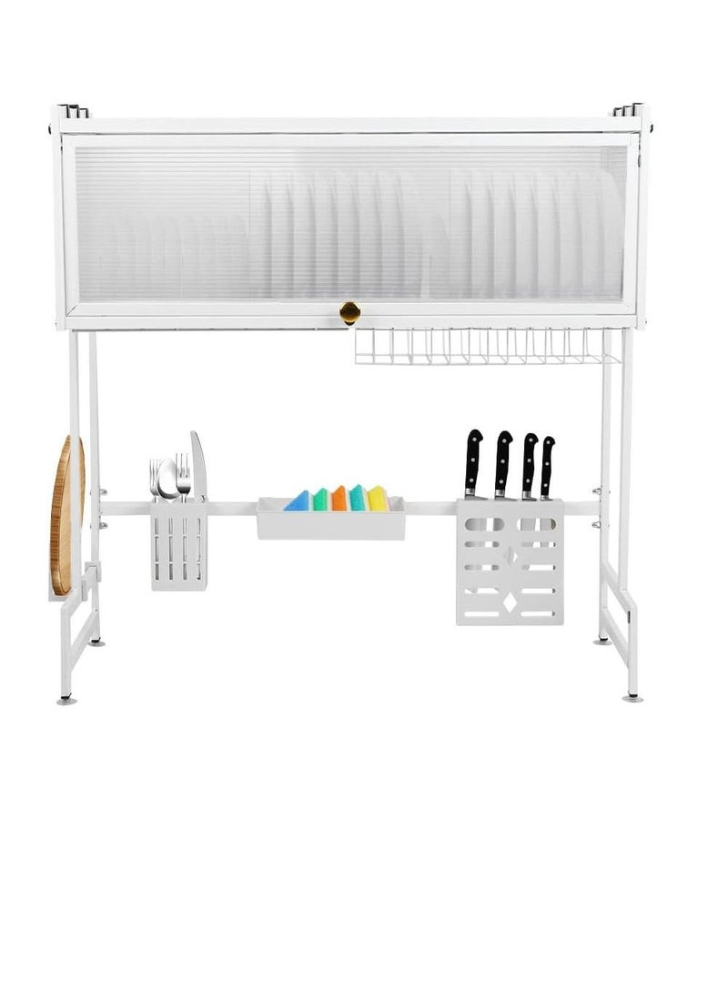 ليفي رف مطبخ من الفولاذ المقاوم للصدأ فوق الحوض - رف مطبخ فوق الغسالة - منظم رف تجفيف الأطباق مع تخزين الأواني والأطباق | رف مطبخ ستانلس ستيل، منظم أدوات المطبخ، رف تجفيف الصحون، رف صحون، حامل صحون، مجفف الصحون، رف تجفيف لاسلكي - رف حوض للمطبخ، رف أطباق للكونترتوب وتخزين المنزل - Image 5