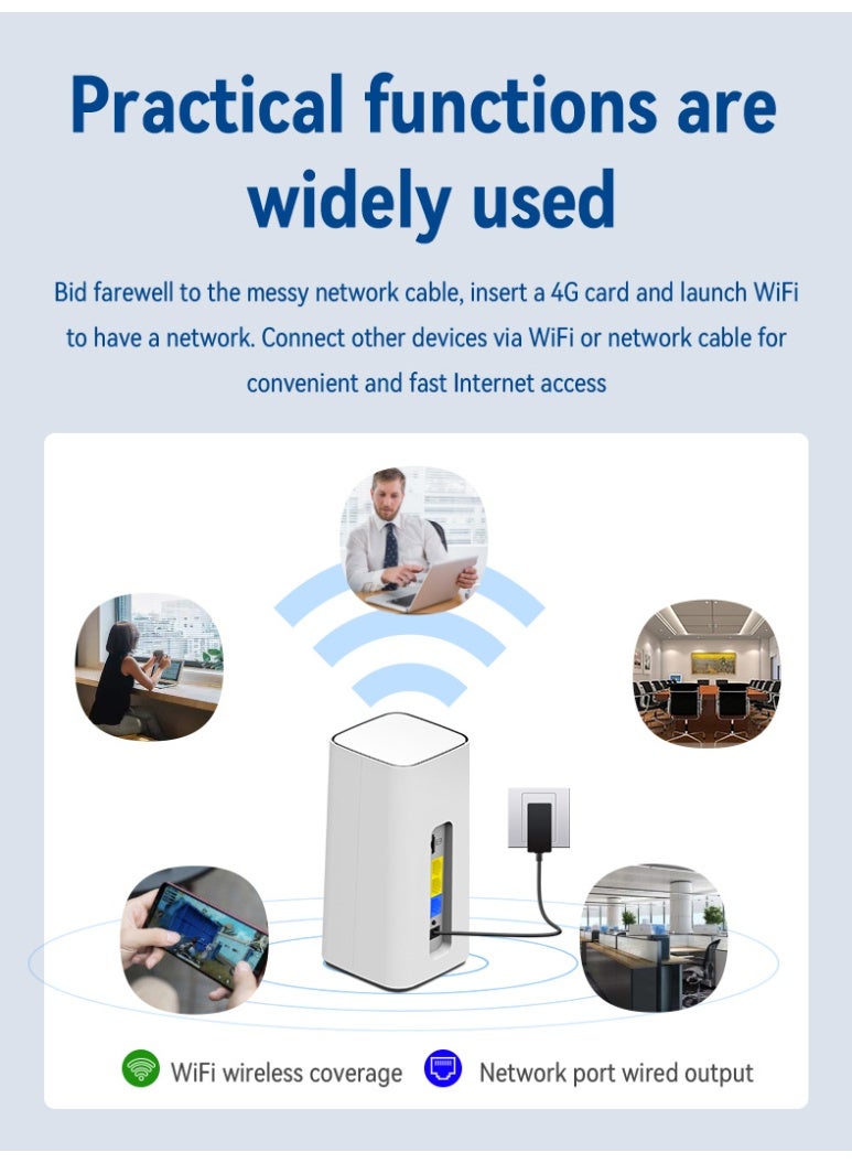 راوتر لاسلكي 4G 5G يدعم شريحة SIM سهل التثبيت تغطية WiFi واسعة يدعم عدة أجهزة إنترنت سريع ومستقر مناسب للمنزل أو المكتب  - Image 4