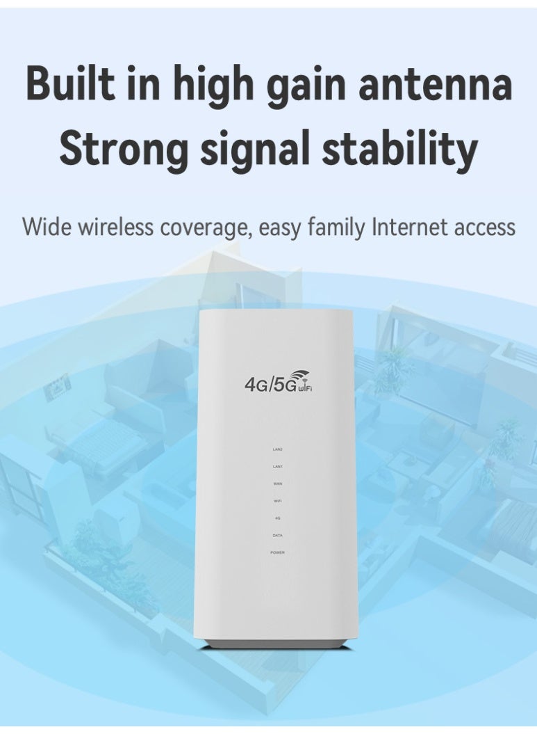راوتر لاسلكي 4G 5G يدعم شريحة SIM سهل التثبيت تغطية WiFi واسعة يدعم عدة أجهزة إنترنت سريع ومستقر مناسب للمنزل أو المكتب  - Image 5
